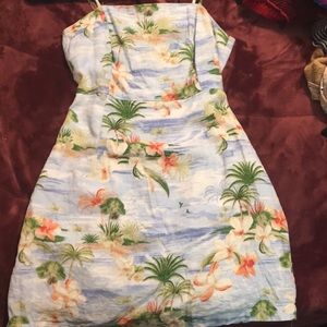 Tropical bodycon mini dress